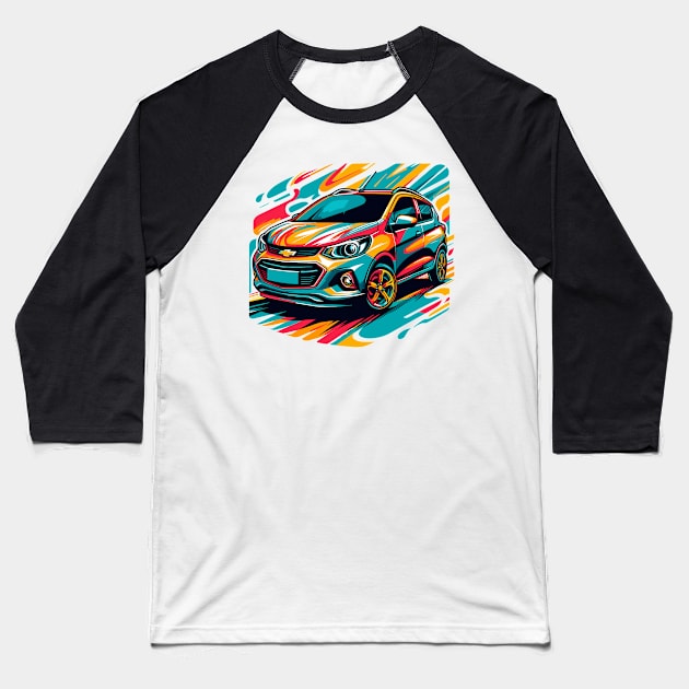 Chevrolet Spark Baseball T-Shirt by Vehicles-Art